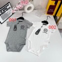 クロムハーツベビーキッズ子供服クロスロゴプリント 新生児半袖つなぎ服Chrome Heartsベビー半袖ロンパース 2 色展開ハイブランド韓国風