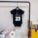 ナイキジョーダン半袖ベビーロンパーススポーツ風ナイキ Nike子供服スポーティーナンバープリント 半袖ベビーロンパース 綿素材新生児ロンパース