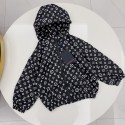 ルイヴィトンLV キッズフードジャケット ジップアップ 子供アウタールイヴィトン ハイブランド子供服春秋服男の子女の子軽量アウター通園通学