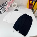 バーバリー Burberry キッズ 3 点セット男の子フードベスト長袖 T シャツ・ワイドパンツ 子供服バーバリー秋物キッズセットアップ ゆったりシルエット 男児カジュアル