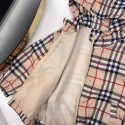 バーバリー Burberry 子供アウター男女兼用春秋クラシックチェック柄 キッズフード付きブルゾン 男女兼用 春秋アウターバーバリーキッズ上品チェック総柄 子供服