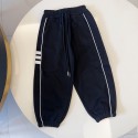 アディダスAdidasキッズ ラインストライプ ジップパーカー上下セット 男の子女の子 ブラックアディダスセットアップAdidas子供服パーカーセット ラインデザイン カジュアルスポーツウェア
