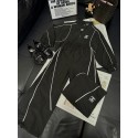 シャネルCHANEL子供服ダブル C モチーフパイピングラインジャージ上下セットブラックレディース秋冬CHANEL子供セットアップ洋服