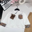 バーバリー Burberry  子供服 セットアップ 男の子 長袖 T シャツ カーキパンツ 英国風チェック柄 春秋 ハイブランドバーバリー綿長袖 T シャツ カーキパンツ ヴィンテージチェック 普段着