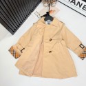 バーバリー子供服Burberryキッズ トレンチコート ダブルブレスト チェックライナー ベージュ バーバリー 男女兼用子供コート 長袖 秋冬こども服
