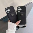 pradaプラダ Galaxy s26 ultra s26 ケース肩掛け背面カード収納革pradaプラダギャラクシーS26 S25ultraケースレディース欧米風高品質ハイブランド iphone18/18promax 17 16  proケースプラダ激安