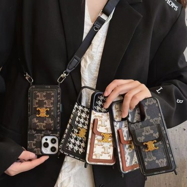 セリーヌgalaxy s26 ultra s25ケース 肩掛け celineメンズ向 ブランド セリーヌ人気サムソン s26 25 ultraケースセレブ愛用背面カード収納ハイブランドアイフォン17 16pro max Galaxy s26ultra ケース
