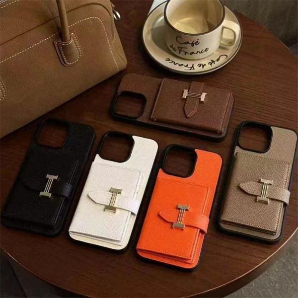 エルメスGalaxy s26ultra s25ultra s24 s23 s22 s21ケースカード収納革HERMESハイブランドアイフォーン17 16pro max 15ケース欧米風エルメス激安ブランドギャラクシー s26ultra s26 s25 s24 s23ケースカードポケット付き