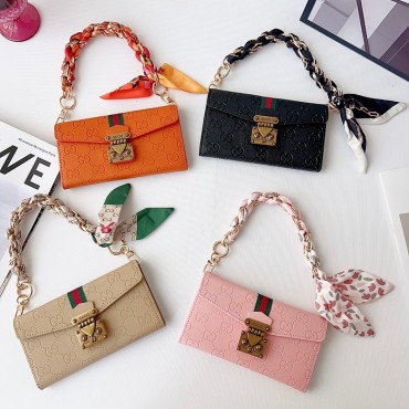 GUCCI 風ギャラクシーs26 s26 ultra 携帯ケースハイブランドレディース グッチ アイフォーン18 pro max 18plus 17 16ケースグッチ風 レザー調財布型ミニハンドバッグ 手持ち専用レディースバッグギャラクシー s26 s25 ultra iphone 18 pro max 17 pro max 携帯ケースブランド スカーフリボン付き上品