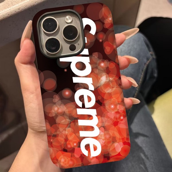 シュプリームSupreme 風安いギャラクシー s26 s26ultraケースブランド 耐衝撃新作サムソンシュプリーム galaxy s26 ultra s25ケース激安iphone 17 16 15ケースレッドバブルグラフィックスマホ人気