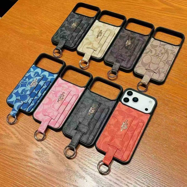 COACH 風galaxy s26 ultra s26plusケースシグネチャー柄 カードポケット付コーチアイフォン18 17 18pro max 18pro ケースハイブランド 落下防止サムソン s26 25 ultra S26ケースカード収納ケースメンズレディース