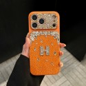 ディオールエルメスアイフォン 18pro max 17 pro max 18 plus 18air 18pro ケース 可愛いレディースDiorハイブランド  iphone 18 18promaxケース HERMES人気 輝き 高級 ビジュー