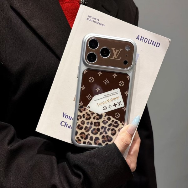 2026 新作ルイヴィトンiPhone18Pro max  18Plus 17Pro ケース LV 風 モノグラム豹柄切り替え二層カメラ窓ルイヴィトン iPhone18Pro Max 17Pro Max 18Plus 18Air スマホケースアイフォン18pro maxケースハイブランド メンズレディース高級