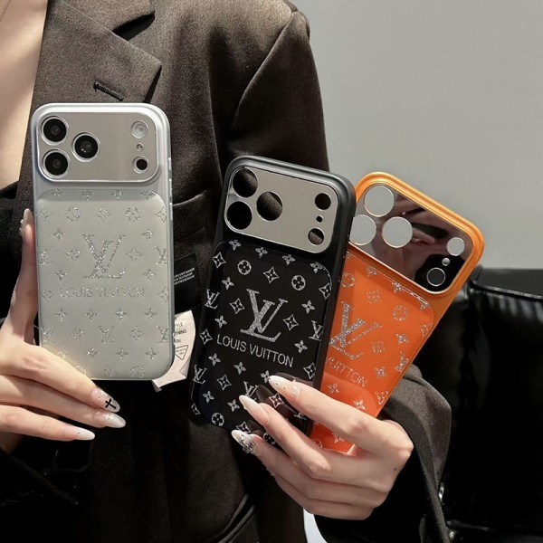 iphone 18/air/18 pro/18 pro max 即納 ルイヴィトン louis vuitton IPhone 18 17 16 15 14 13 Pro air IPhone17e 18 16 15 Pro 8 SE ケースルイヴィトン louis vuitton IPhone18 17 air 14 15 16 pro maxケース グリッターモノグラム大窓ミラーケース 3 カラー ラグジュアリー調 