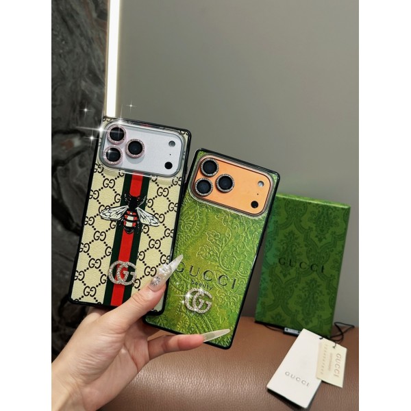 グッチGUCCI高級感Iphone18pro max18 17 16 15 Pro Max ブランドスマホケース蜂柄エンボス花柄Iphone 18ultra 18 17ケース 人気付き個性潮芸能人愛用  Iphone18pro max 18ultra 18plus 17携帯ケースグッチアイホン18 18pro Max ケースカバー 上品衝撃吸収