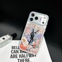 YSL 風アイフォン18plus 17pro max ケース 女子 かわいい おしゃれ イヴサンローランアイフォン18pro  18air 18 Plus 18 Pro Max スマホケース 水彩多色花柄イヴサンローランiPhone 18pro max 17 pro max 大人上品カバー