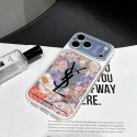YSL 風アイフォン18plus 17pro max ケース 女子 かわいい おしゃれ イヴサンローランアイフォン18pro  18air 18 Plus 18 Pro Max スマホケース 水彩多色花柄イヴサンローランiPhone 18pro max 17 pro max 大人上品カバー