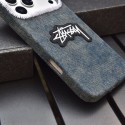 Stussy ステューシーアイフォン18 pro 18pro max 17 ケースステューシーIphone 18pro 18pro max 17 Pro ステューシーアイフォーン17 18 18 Pro Max Iphone18air  18 Plus 17E 17ケース Iphone18 17 16 15 Pro Max ブランドStussy 風 ヴィンテージデニム生地スマホケース男女兼用カバー