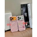 CHANEL Diorブランドアイフォン18pro max 17 pro 18 ピンクラメ総柄スマホケース ディオールラインストーンカメラ枠  IPhone18pro 18air 17 16ケースシャネルアイフォン18pro max 18 17pro max ケース 大人可愛いレディース向