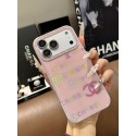 CHANEL Diorブランドアイフォン18pro max 17 pro 18 ピンクラメ総柄スマホケース ディオールラインストーンカメラ枠  IPhone18pro 18air 17 16ケースシャネルアイフォン18pro max 18 17pro max ケース 大人可愛いレディース向