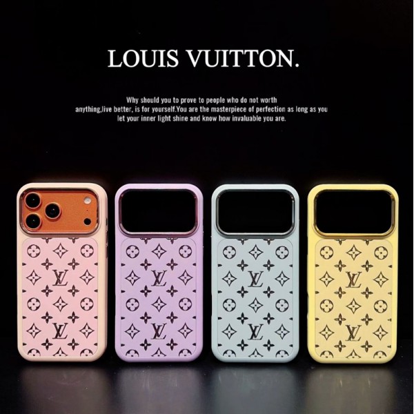 Louis Vuitton アイフォン18 18pro 18air  プロ保護ケースルイヴィトン 便利 iphone 18pro 18pro max 17 Pro アイフォーン17 18 18 Pro Max携帯ケース マカロンカラー エンボス調 LV 総柄携帯カバー 大窓カメラ保護フレーム 
