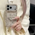 プラダprada アイフォン18ultra 18pro 17 proカバーカード入れ IPhone18pro max 18ultra 18Pro 17ケースプラダアイフォン18plus 18ultra 17pro max ケース背面カード収納 女子 かわいい おしゃれアイフォン18pro  18air 18 Plus 18 Pro Max スマホケース