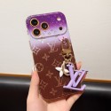 ルイヴィトン IPhone18pro max 18ultra 18Pro 17グラデーションラメ入りスマホケースルイヴィトンアイフォン18plus 17pro max ケース 女子 かわいい おしゃれ LV アイフォン18pro  18air 18 Plus 18 Pro Max スマホケース 取外し式チャームキーホルダー付き 女性向け おしゃれ