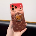 ルイヴィトンLVハイブランドiphone18  18pro max 17 16ケースレディース人気ハイブランドアイフォーン17 18pro max 18ケース欧米風激安ブランドルイヴィトンiphone 18pro max 17 proケース流行り簡約LV グラデーションスパークリング総柄 Hello Kitty スタンドリング付きスマホケース 3 色展開 iPhone 全機種