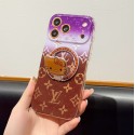 ルイヴィトンLVハイブランドiphone18  18pro max 17 16ケースレディース人気ハイブランドアイフォーン17 18pro max 18ケース欧米風激安ブランドルイヴィトンiphone 18pro max 17 proケース流行り簡約LV グラデーションスパークリング総柄 Hello Kitty スタンドリング付きスマホケース 3 色展開 iPhone 全機種