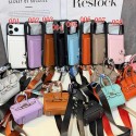 エルメスHERMES Iphone 18シリーズ即納  超スタイリッシュ アイホン18duo 18pro max 18pro 17pro ma携帯ケース 大人気折りたたみスマホケース カードポケット付き ミニハンドバッグチャーム付き