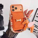 エルメスHERMESアイフォン18ultra 18 ultra 17 プロ保護ケースエルメス HERMES iphone 18pro 18ultra 18pro max 17 Pro アイフォーン17 18 18 Pro Max Iphone18air  18 Plus 17E 17ケースカードポケット付き レザー調スマホケース チェーンストラップ＆チャーム付き
