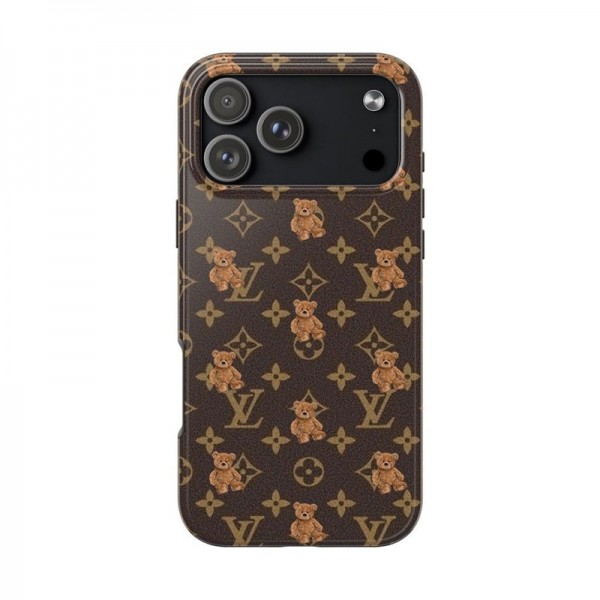 可愛いiphone18pro maxケースルイヴィトンLVハイブランドアイフォーン18 18pro max 18ケースクマ総柄 レトロ花柄 iPhone iphone18pro max 17 16保護ケースルイヴィトン男性女性高級風