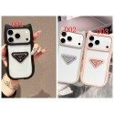 プラダIPhone18pro max 18ultra 18Pro 17ネコ耳デザイン 透明スマホケースprada アイフォン18PRO MAX 18 17pro max ケース 女子 かわいい おしゃれ プラダprada アイフォン18pro  18air 18 Plus 18 Pro Max スマホケース