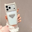 プラダIPhone18pro max 18ultra 18Pro 17ネコ耳デザイン 透明スマホケースprada アイフォン18PRO MAX 18 17pro max ケース 女子 かわいい おしゃれ プラダprada アイフォン18pro  18air 18 Plus 18 Pro Max スマホケース