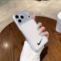 男女兼用ナイキ Nikeアイフォン18pro max 18pro 17 pro max 18 plus ケース Iphone duo18 Plus 17Pro Max 18 ultra airケースミニマルロゴ入り iPhone ケースナイキ透明クリアケース スポーティーデザイン