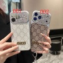 グッチGUCCI アイホン18pro 18pro max 17 Pro GG 総柄 ラインストーンカメラフレーム スマホケース 2 カラー レディースアイフォーン18ultra 17 18 18 Pro Max Iphone18duo 18 Plus 17E 17ケースグッチGUCCI  Iphone18pro max18 17 16 15 Pro Max ブランドスマホケース女性向け