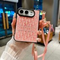ディオール Dior iphone Duo ケース激安ブランド アイフォン Duo カバー折畳み式 型押しモノグラムレザーストラップケース 5 カラー 高級感通勤スタイル