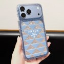 ハイブランド可愛いアイフォン18pro max 17 pro max 18 proケースエルメスプラダ シャネル ブルーチェック ラメ Iphone18 Plus 17Pro Max ブランド レディース 人気 アイフォン18pro 17 proカバー