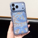 ハイブランド可愛いアイフォン18pro max 17 pro max 18 proケースエルメスプラダ シャネル ブルーチェック ラメ Iphone18 Plus 17Pro Max ブランド レディース 人気 アイフォン18pro 17 proカバー