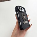 クロムハーツアイフォンDUOケースブランドiphone duoケースCHROME HEARTSレザー折りたたみケース可愛い人気アイフォン デュオ ケース ブラウン ブラック