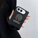 クロムハーツアイフォンDUOケースブランドiphone duoケースCHROME HEARTSレザー折りたたみケース可愛い人気アイフォン デュオ ケース ブラウン ブラック