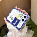 ナイキ可愛いアイフォンDUOケース ステューシー オフホワイト コラボ 透明 折りたたみケース NIKE x STUSSY x Off-White iphone duo ケース 人気 ブランド携帯ケース