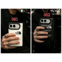 ザノースフェイスアイフォンDUOケース THE NORTH FACE ホワイトレザー ダウンジャケット風折りたたみケース iphone duo ケース 人気 ブランド携帯ケース