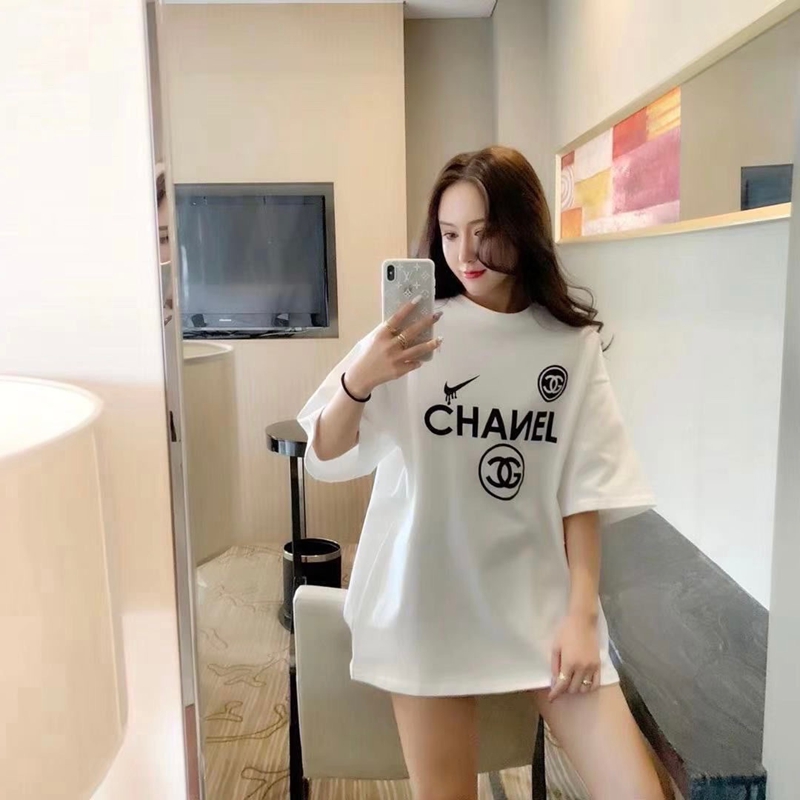 CHANEL子供tシャツ白と黒男女兼用シャネル
