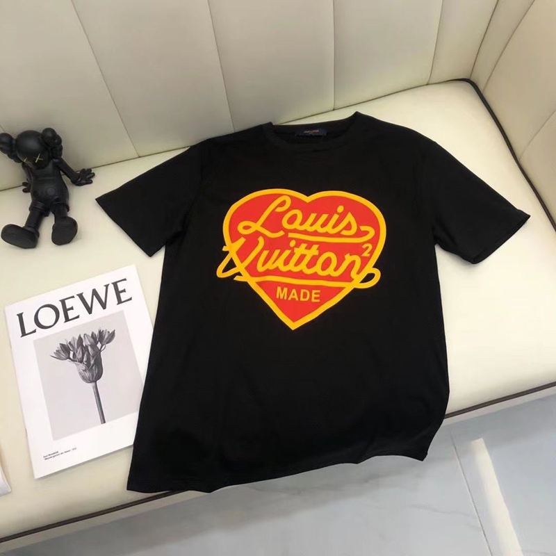 LV風ハートロゴオーバーサイズ T シャツ