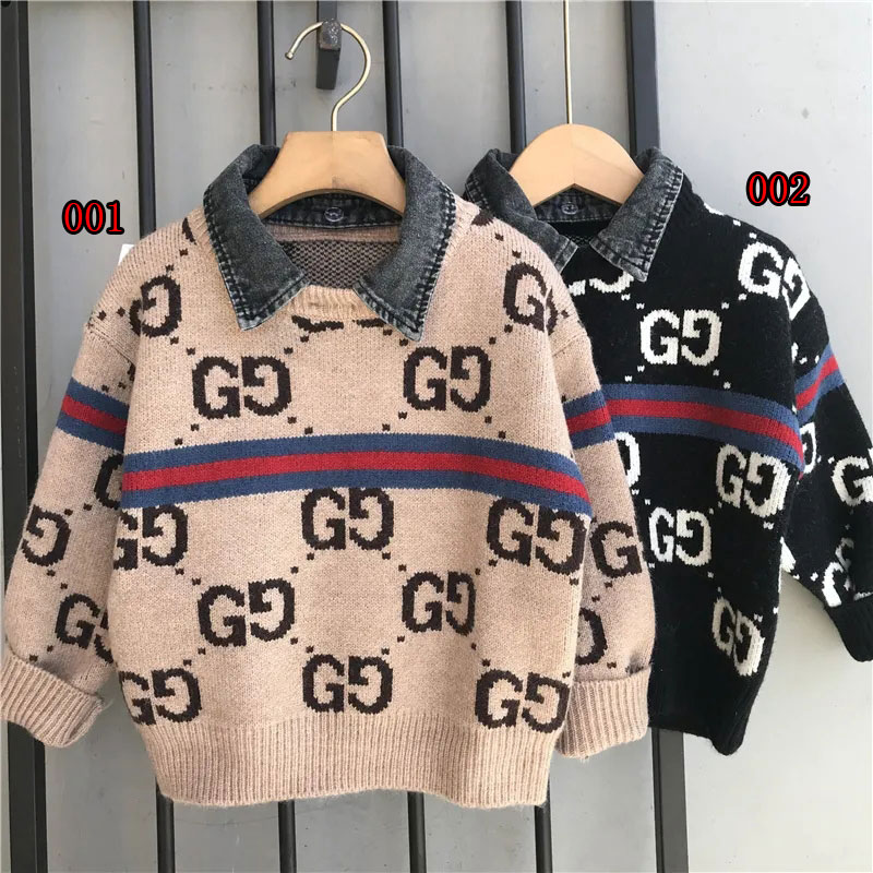 キッズ ベビーgucciグッチニットセーター ブランド秋冬トップス 長袖