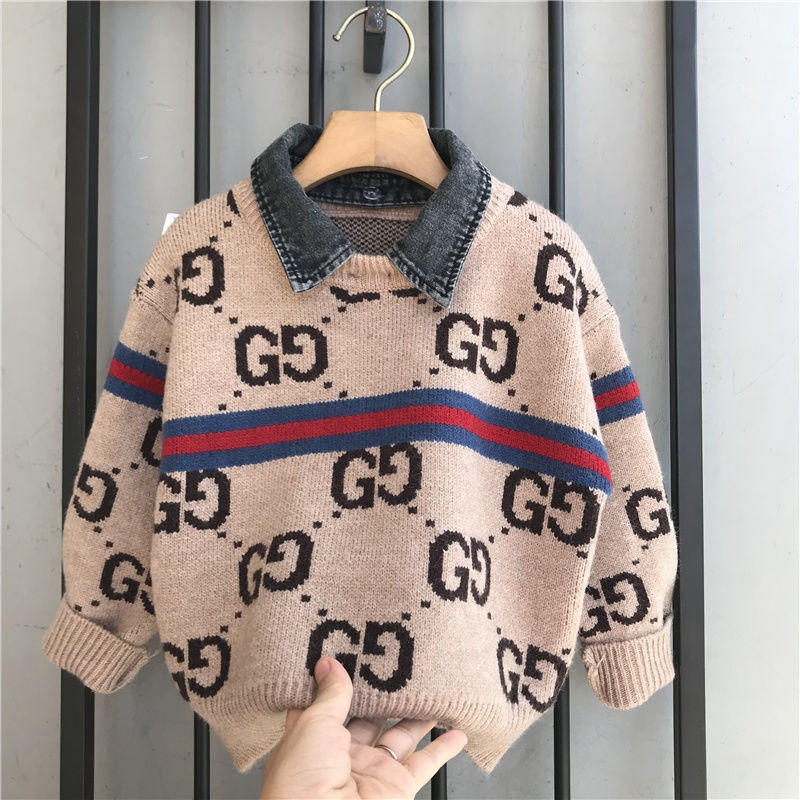 キッズ ベビーgucciグッチニットセーター ブランド秋冬トップス 長袖