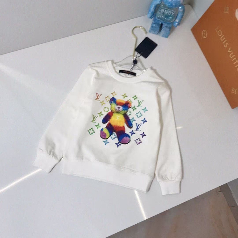 ルイヴィトン可愛いベアモチーフの子供用スウェット＆パンツセット 個性的