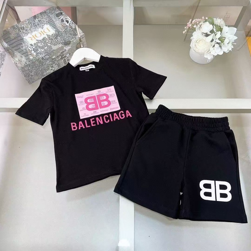 バレンシアガキッズ 子供服Balenciaga キッズ ファッション シャツとショート コーディネートセット