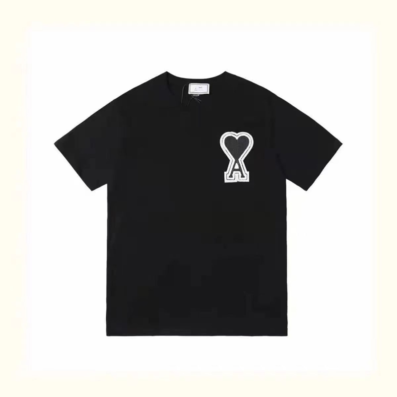  T シャツ川久保玲ブランドCDG PLAY 親子半袖Tシャツ ハートロゴ白黒配色
